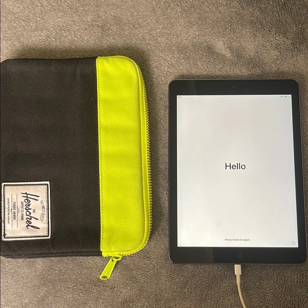 Apple iPad Black and Silver Tablet with Sleek Design